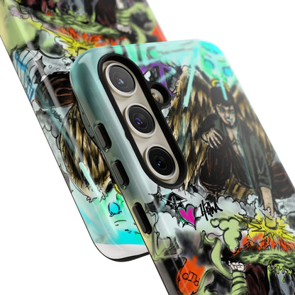 Tough Cases Phone Case, Edgy Art Phone Cover, Unique Gift for Him, Phone Accessories, Halloween Decor
