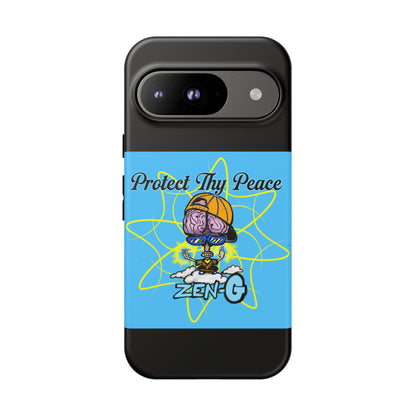 Protect Thy Peace Phone Case, Zen G Tough Case for Stress Relief, Unique Phone Accessory, Holiday Gift, Vibrant Design