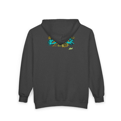 Beautiful Nightmare Zip-Up Hoodie | Unisex Heavy Blend Sweatshirt for Halloween, Cozy Layer, Lounge Wear, Gift for Spooky Season