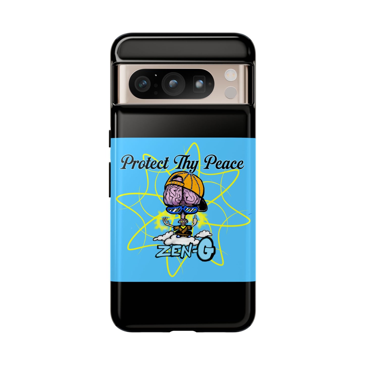 Protect Thy Peace Phone Case, Zen G Tough Case for Stress Relief, Unique Phone Accessory, Holiday Gift, Vibrant Design