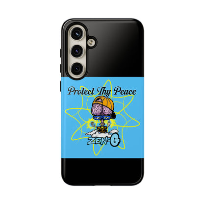 Protect Thy Peace Phone Case, Zen G Tough Case for Stress Relief, Unique Phone Accessory, Holiday Gift, Vibrant Design
