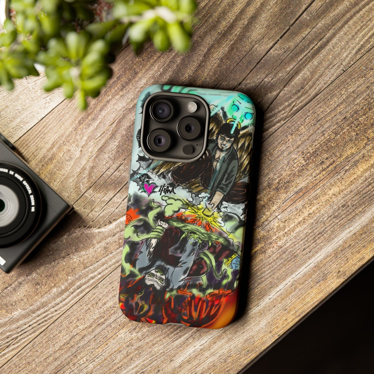 Tough Cases Phone Case, Edgy Art Phone Cover, Unique Gift for Him, Phone Accessories, Halloween Decor