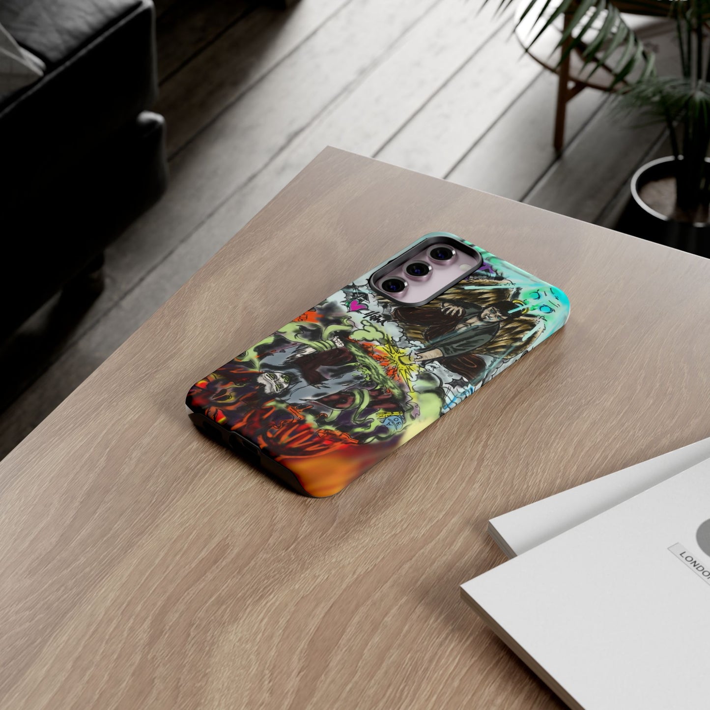 Tough Cases Phone Case, Edgy Art Phone Cover, Unique Gift for Him, Phone Accessories, Halloween Decor