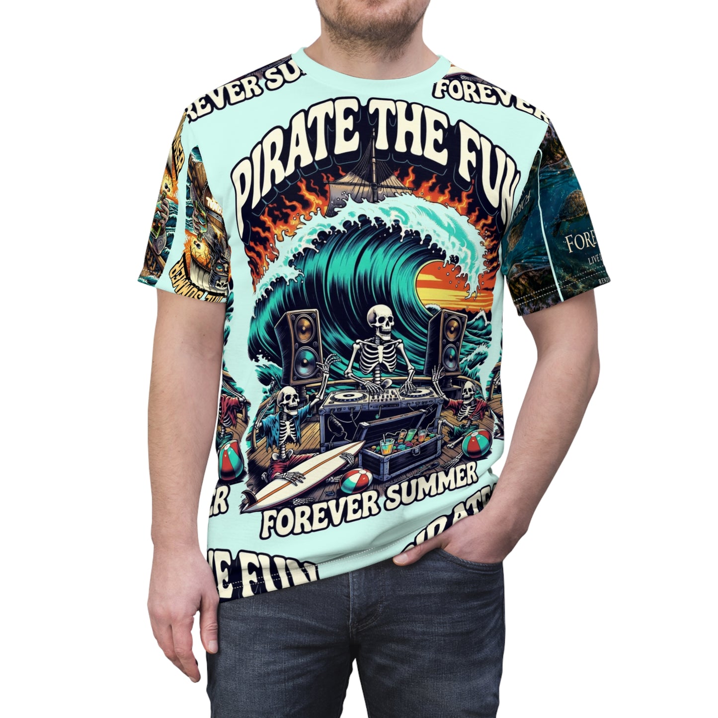 Pirate the Fun "Forever Summer" All-Over Print Tee