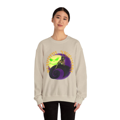 Spooky Vibes Unisex Crewneck Sweatshirt - Perfect for Halloween, Casual Wear, Gift for Fans, Cozy Fall Outfit, Nightmare Design