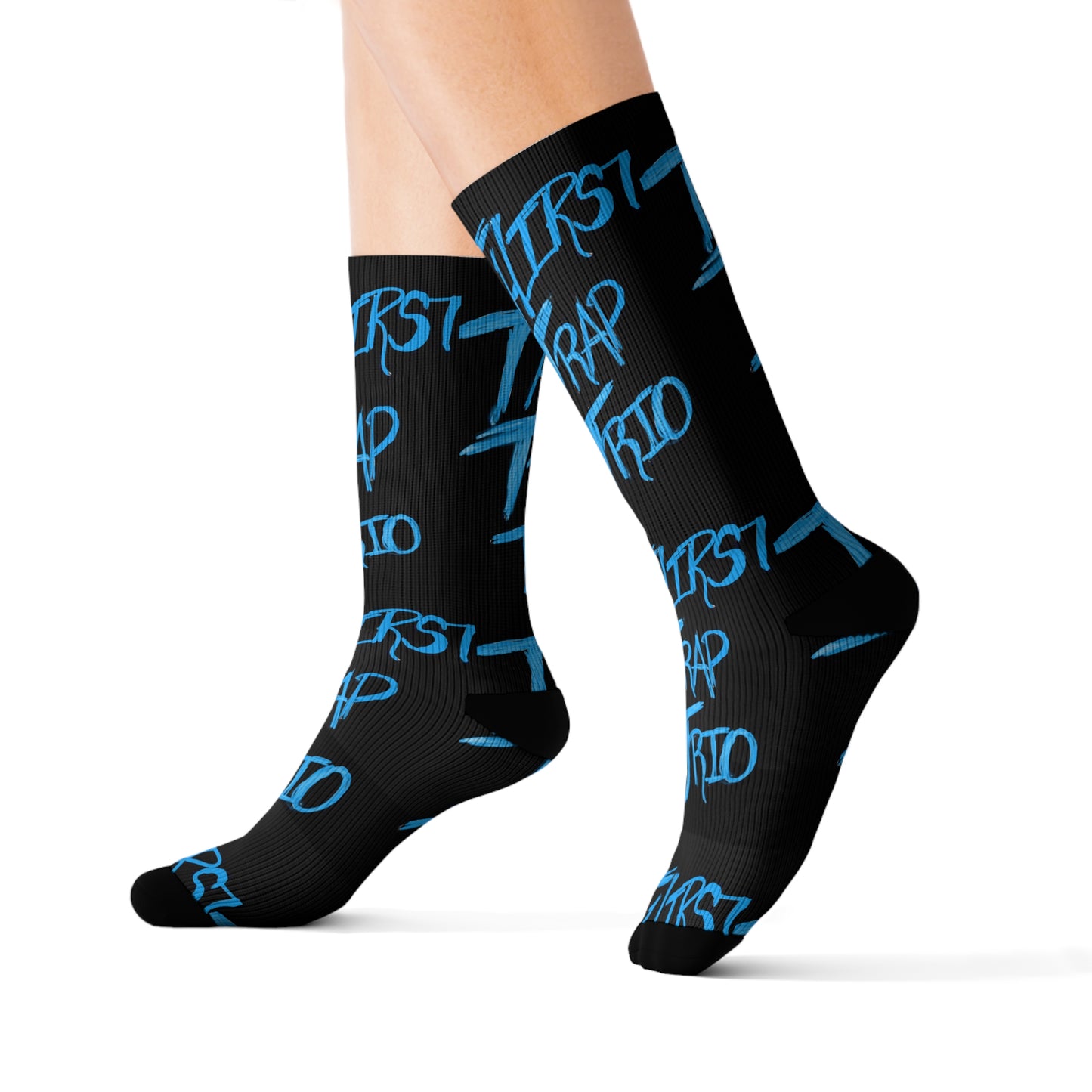 Thirst Trap Trio Sublimation Socks | Gift for Music Lovers, Unique Fashion, Streetwear, Cozy Accessories, Bold Statement Pieces