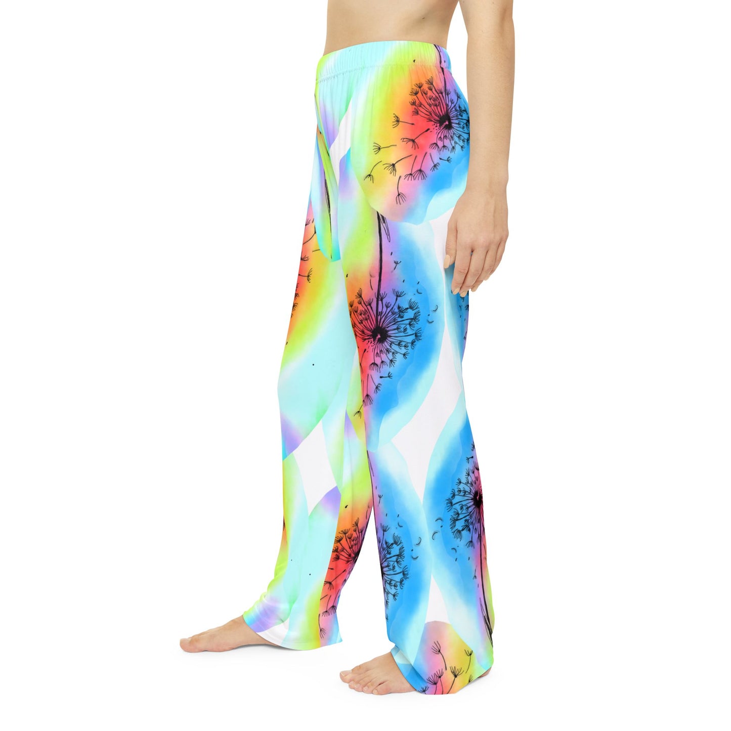 Vibrant Floral Women's Pajama Pants, Colorful Loungewear, Relaxation Pants, Cozy Sleepwear, Gift for Her, Festival Pajamas