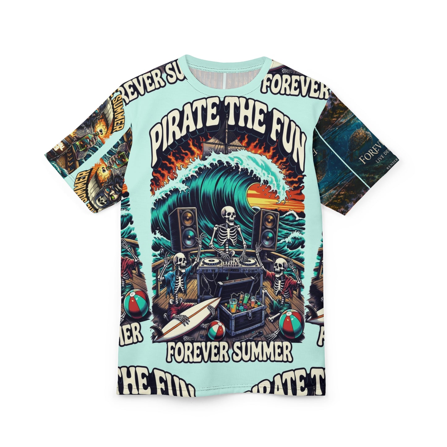 Pirate the Fun "Forever Summer" All-Over Print Tee