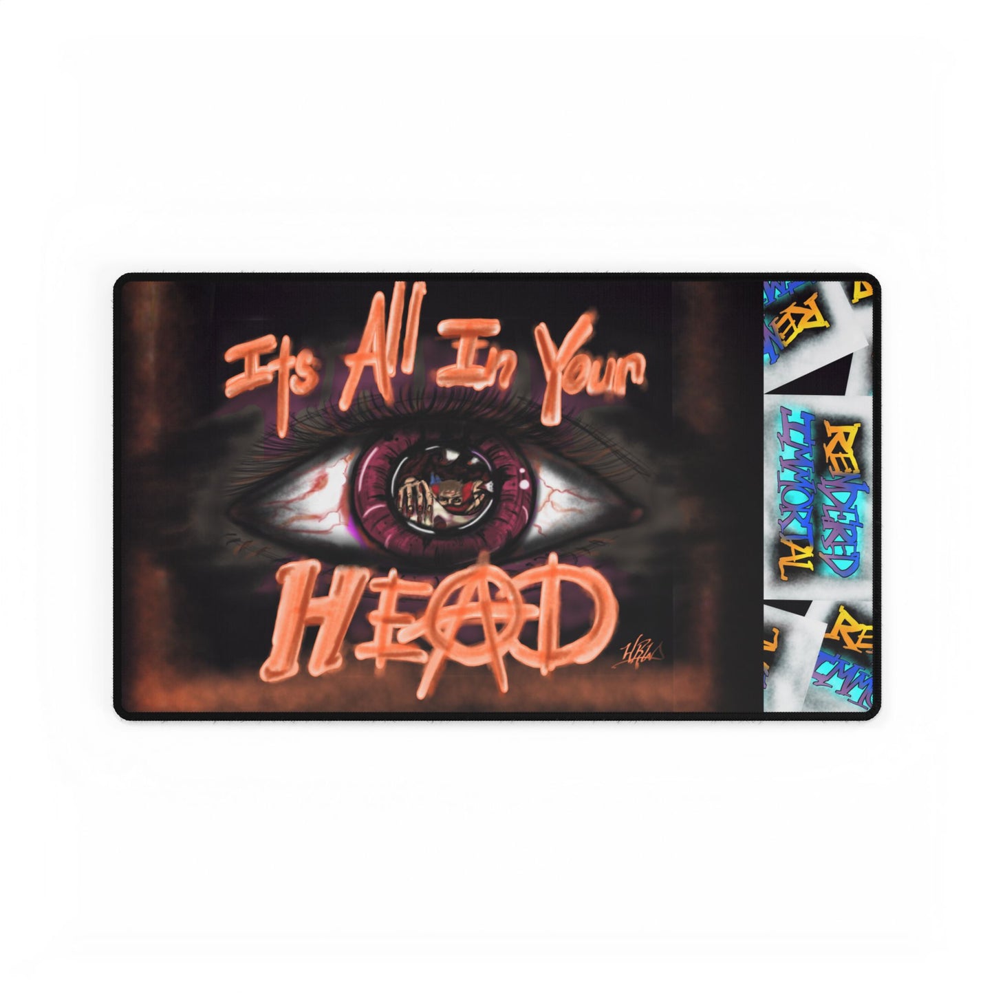 Gothic Desk Mats for Unique Workspaces, Its All In Your HEAD, Office Decor, Gamer Mousepad, Creative Gifts, Home Office Essentials