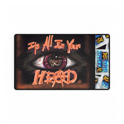Gothic Desk Mats for Unique Workspaces, Its All In Your HEAD, Office Decor, Gamer Mousepad, Creative Gifts, Home Office Essentials