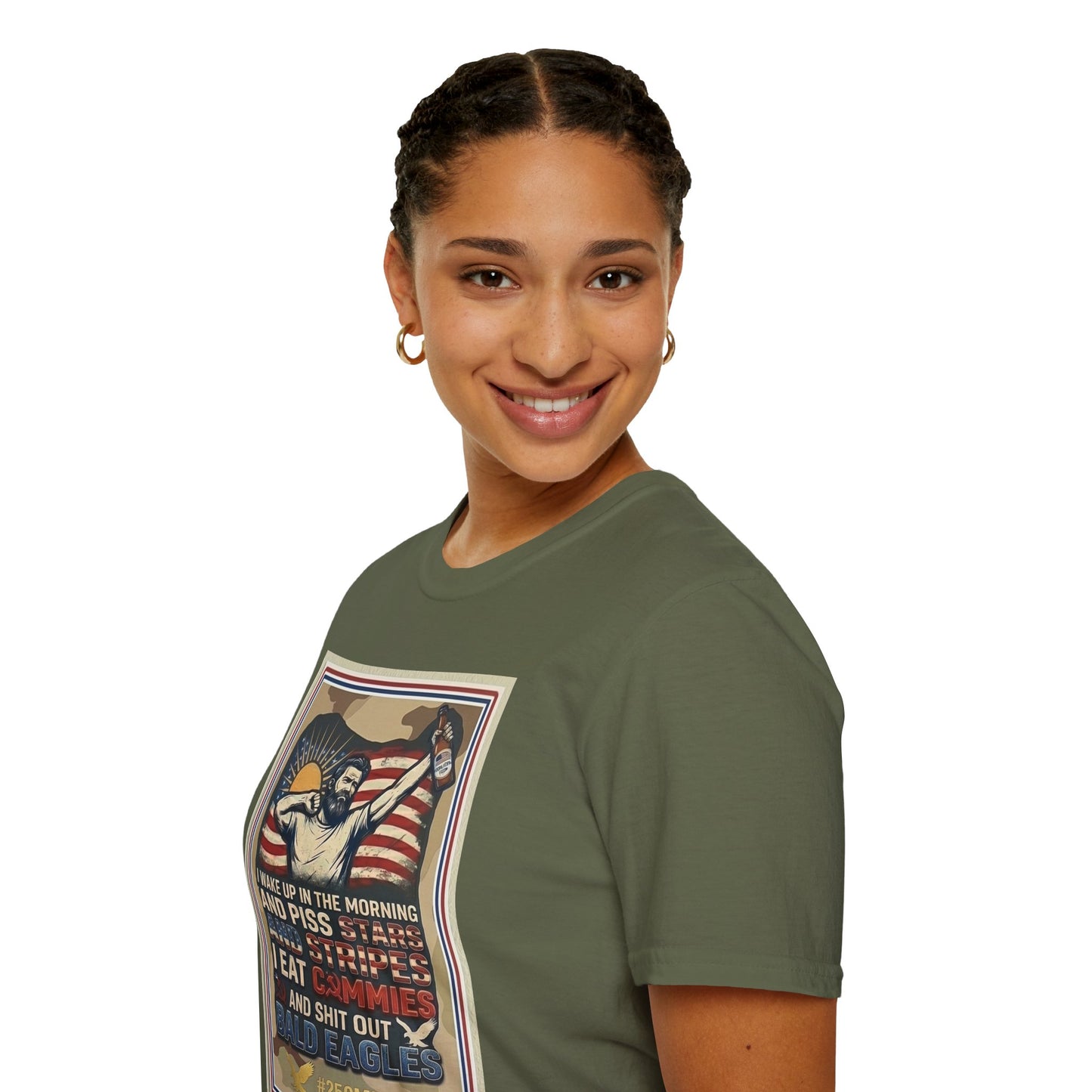 Retro Patriotic T-Shirt — 'I Wake Up in the Morning and Piss Stars' Graphic Tee