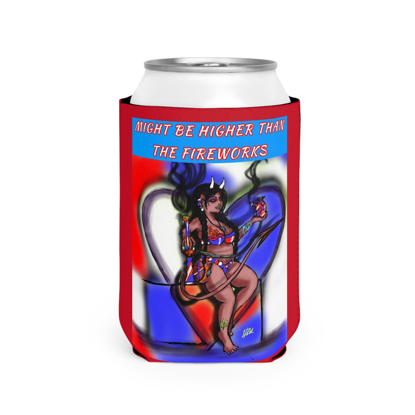 Summer Vibes Can Cooler Sleeve, Fun Beverage Holder, Party Favor, Fourth of July Gift, BBQ Essential, Festival Fun
