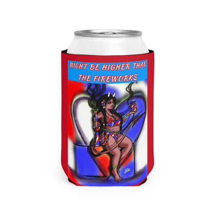 Summer Vibes Can Cooler Sleeve, Fun Beverage Holder, Party Favor, Fourth of July Gift, BBQ Essential, Festival Fun