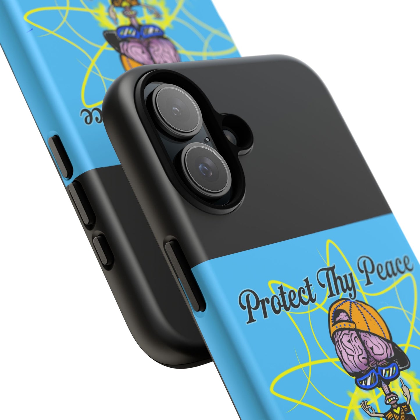 Protect Thy Peace Phone Case, Zen G Tough Case for Stress Relief, Unique Phone Accessory, Holiday Gift, Vibrant Design