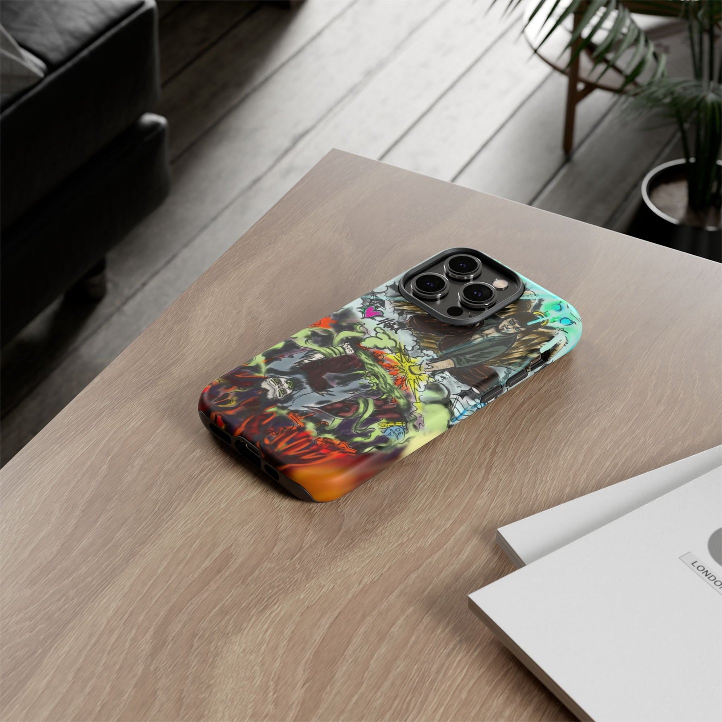 Tough Cases Phone Case, Edgy Art Phone Cover, Unique Gift for Him, Phone Accessories, Halloween Decor
