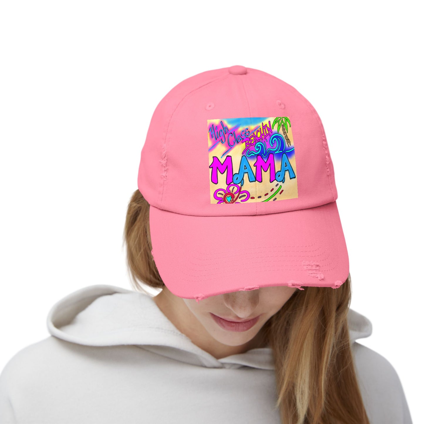 Tropical Mama Distressed Cap - Perfect for Beach Days & Gifts
