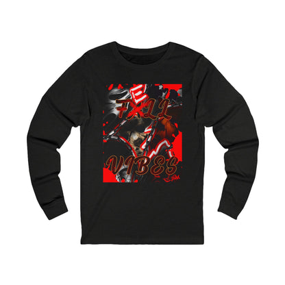 Fall Vibes Long Sleeve Tee, Unisex Black Tee, Casual Wear, Gift for Him/Her, Stylish Streetwear, Fall Fashion