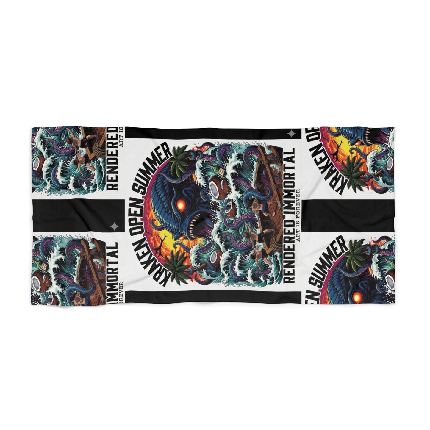 Kraken Beach Towel – 'Rendered Immortal' Design