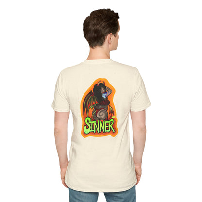 Saint and Sinner Graphic T-Shirt, Unisex Tee for Halloween, Gift for Friends, Statement Shirt, Casual Wear, Gothic Aesthetic