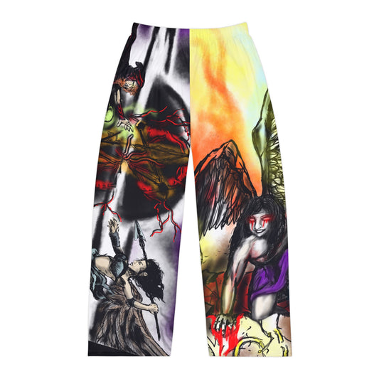Ethereal Wings Men's Pajama Pants, Fantasy Sleepwear, Unique Loungewear, Gift for Him, Gothic Homewear, Bold Art Sleep Pants