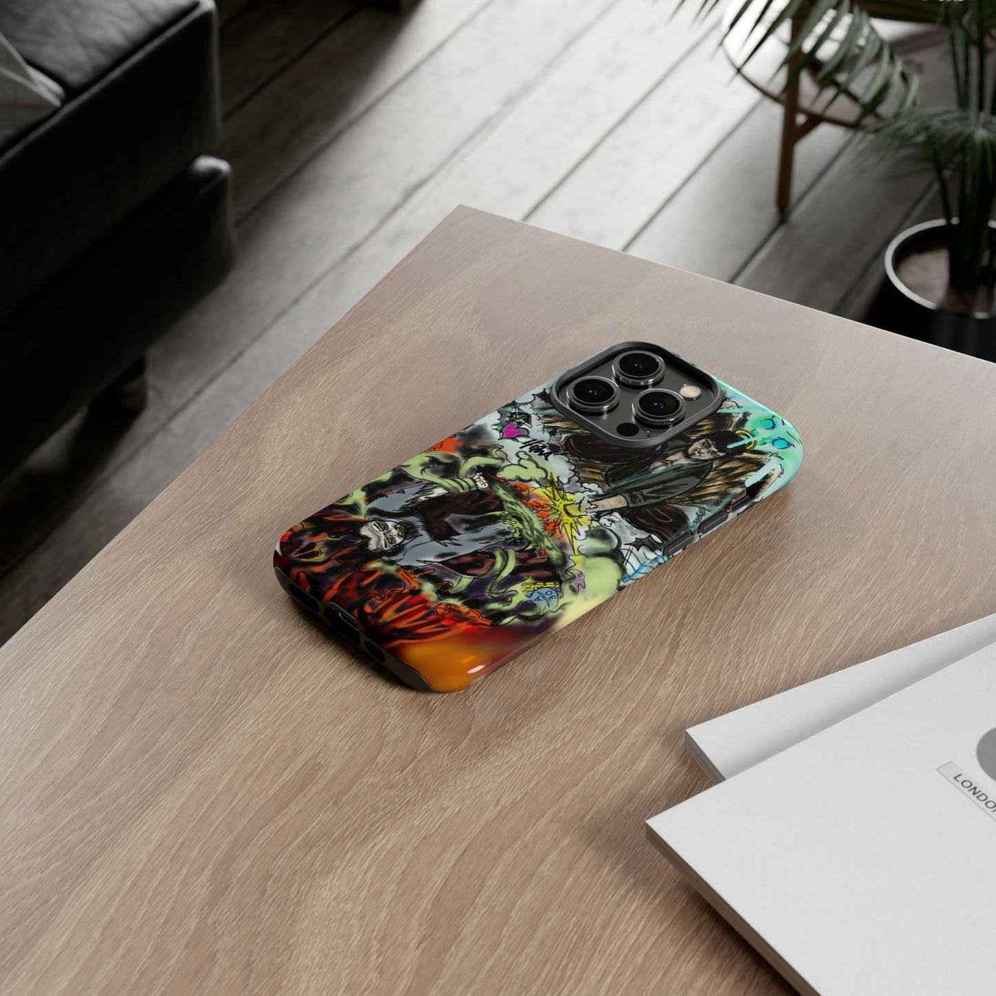 Tough Cases Phone Case, Edgy Art Phone Cover, Unique Gift for Him, Phone Accessories, Halloween Decor