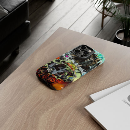 Tough Cases Phone Case, Edgy Art Phone Cover, Unique Gift for Him, Phone Accessories, Halloween Decor