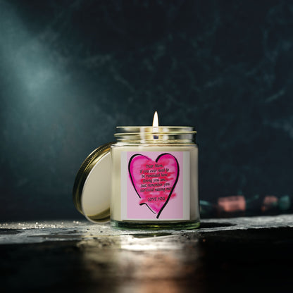 Heartfelt Scented Candle - Dear Mom Quote, Relaxing Gift, Aromatherapy, Home Décor, Mother's Day Gift, Self-Care
