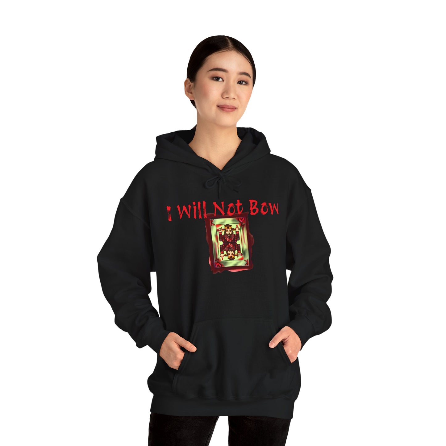 I Will Not Bow Unisex Heavy Blend™ Hooded Sweatshirt - Bold Graphic Hoodie for Empowerment and Style