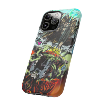 Tough Cases Phone Case, Edgy Art Phone Cover, Unique Gift for Him, Phone Accessories, Halloween Decor