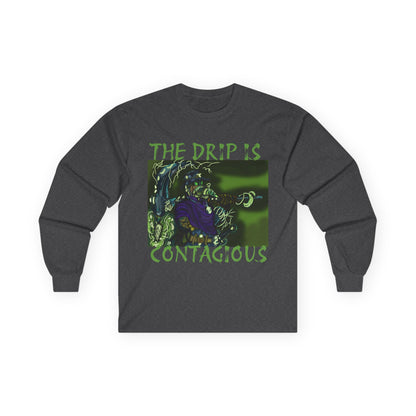 Contagious Drip Long Sleeve Tee - Unisex Graphic Shirt for Halloween and Casual Wear