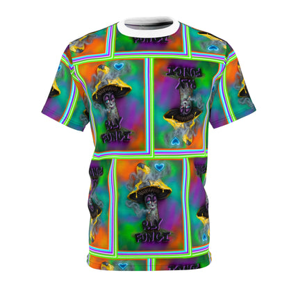 Psychedelic Mushroom Art Tee — 'Rly Fungi' All-Over Print