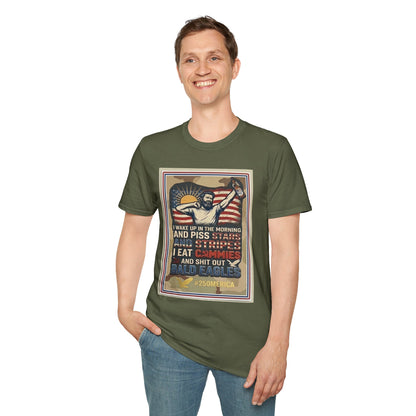 Retro Patriotic T-Shirt — 'I Wake Up in the Morning and Piss Stars' Graphic Tee