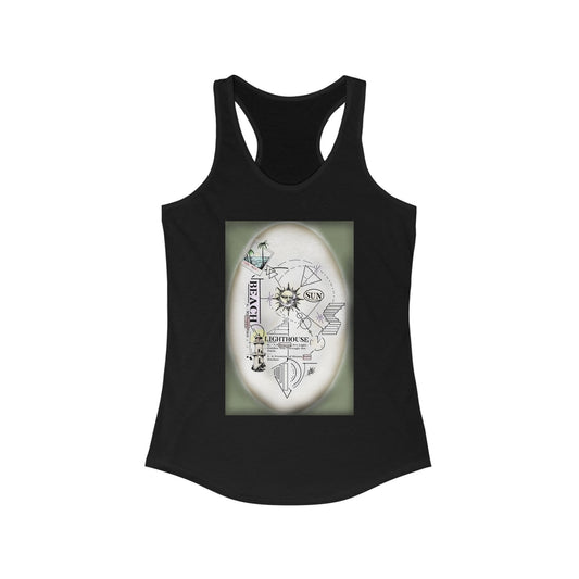 Beach and Sun Women's Racerback Tank Top, Travel Top, Summer Essentials, Workout Tank, Gift for Explorer, Nautical Vibes