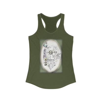 Beach and Sun Women's Racerback Tank Top, Travel Top, Summer Essentials, Workout Tank, Gift for Explorer, Nautical Vibes