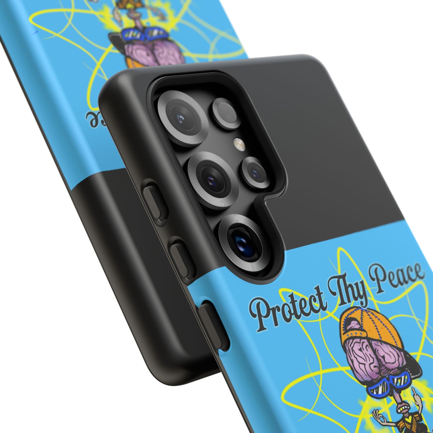 Protect Thy Peace Phone Case, Zen G Tough Case for Stress Relief, Unique Phone Accessory, Holiday Gift, Vibrant Design