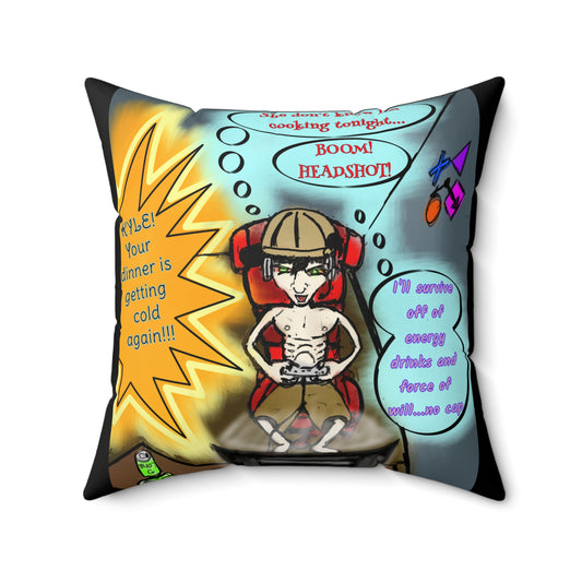 Gamer Themed Decorative Pillow - Perfect Gift for Gaming Enthusiasts