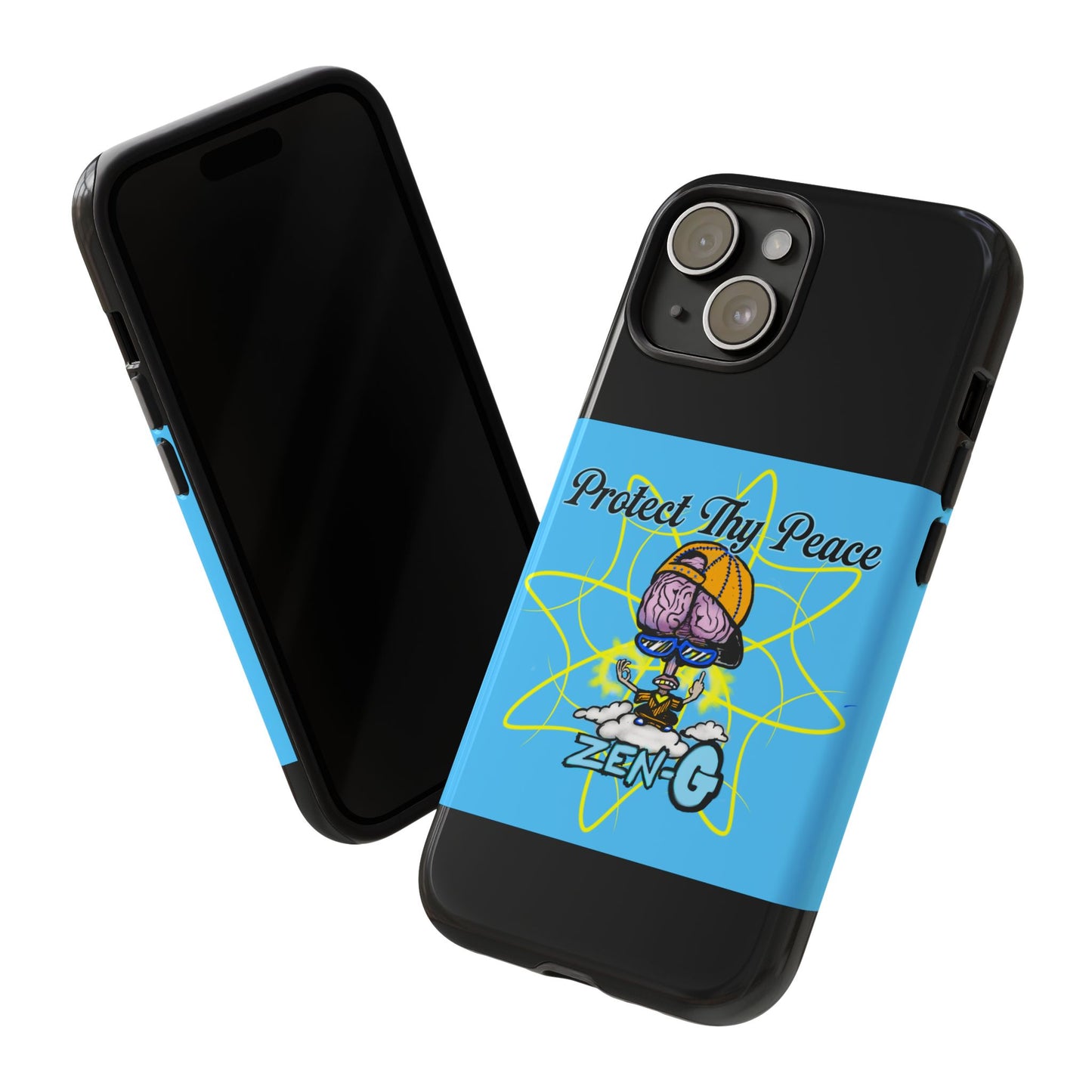 Protect Thy Peace Phone Case, Zen G Tough Case for Stress Relief, Unique Phone Accessory, Holiday Gift, Vibrant Design