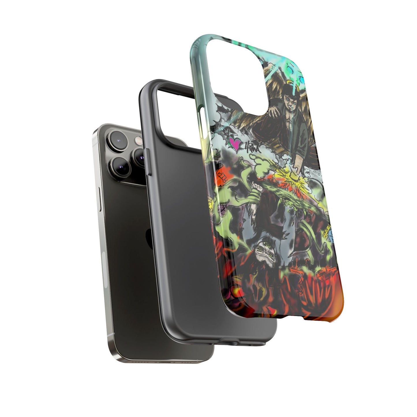 Tough Cases Phone Case, Edgy Art Phone Cover, Unique Gift for Him, Phone Accessories, Halloween Decor