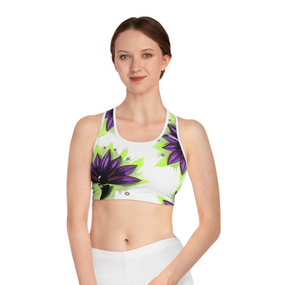 Vibrant Floral Sports Bra – Workout & Activewear for Yoga, Fitness, and Everyday Comfort