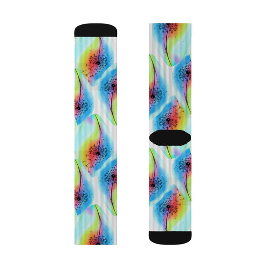 Vibrant Sublimation Socks, Colorful Socks for Gift, Unique Fun Socks, Trendy Fashion Accessories, Comfortable Wear for All Occasions