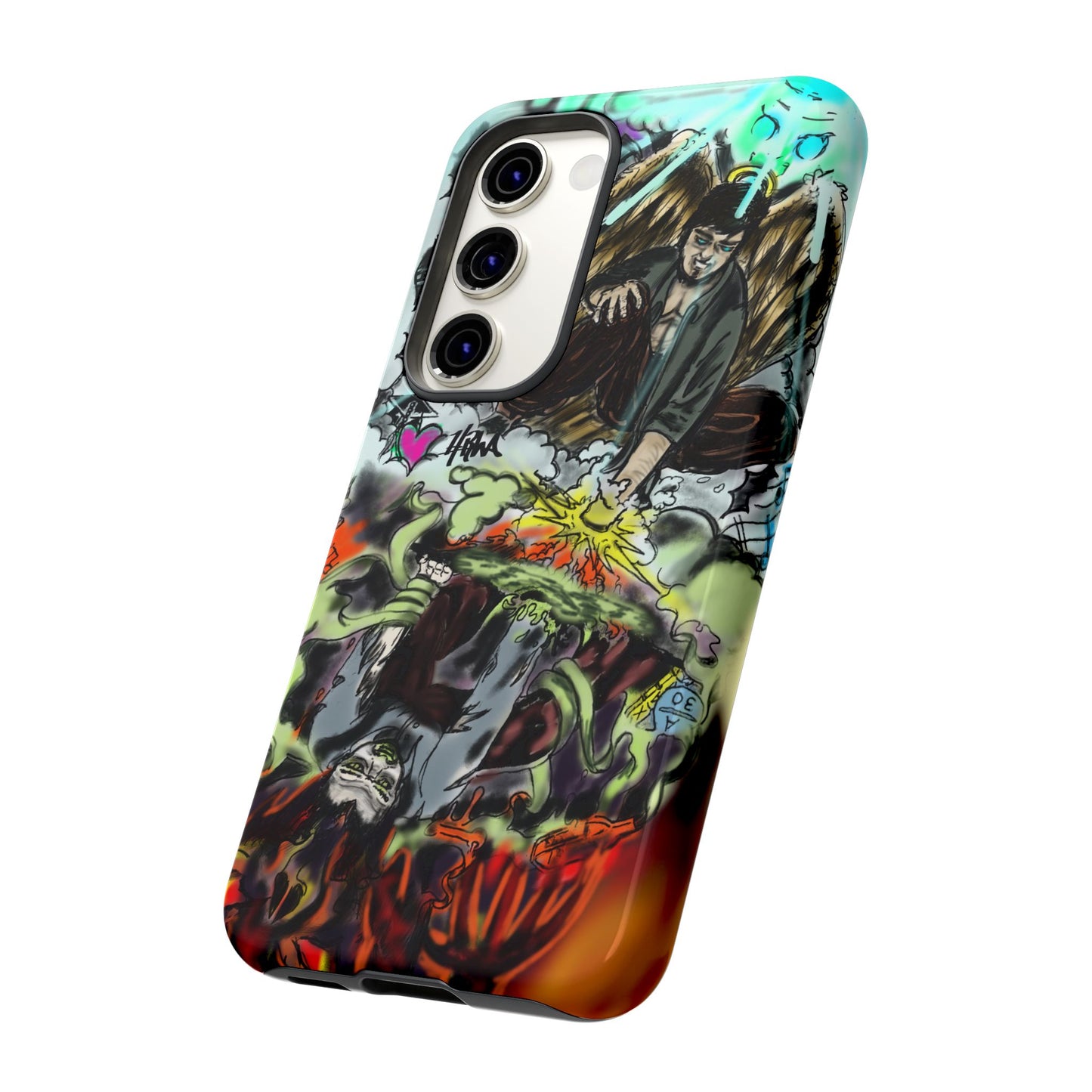 Tough Cases Phone Case, Edgy Art Phone Cover, Unique Gift for Him, Phone Accessories, Halloween Decor