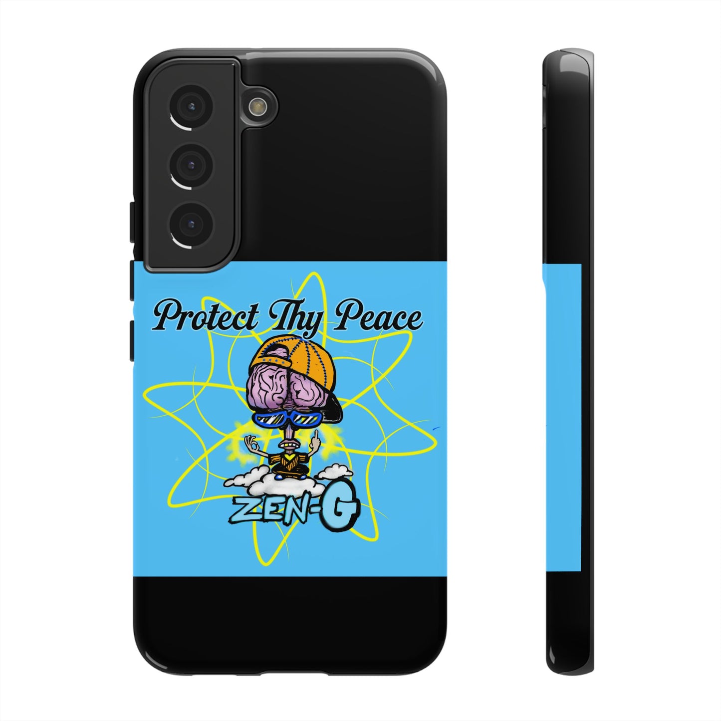 Protect Thy Peace Phone Case, Zen G Tough Case for Stress Relief, Unique Phone Accessory, Holiday Gift, Vibrant Design