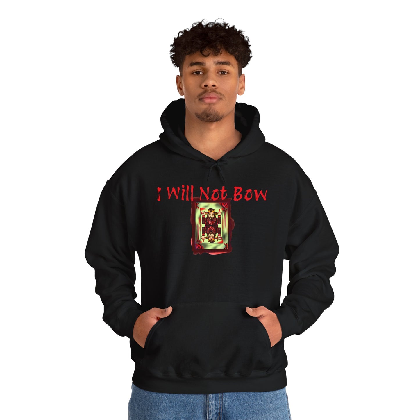 I Will Not Bow Unisex Heavy Blend™ Hooded Sweatshirt - Bold Graphic Hoodie for Empowerment and Style