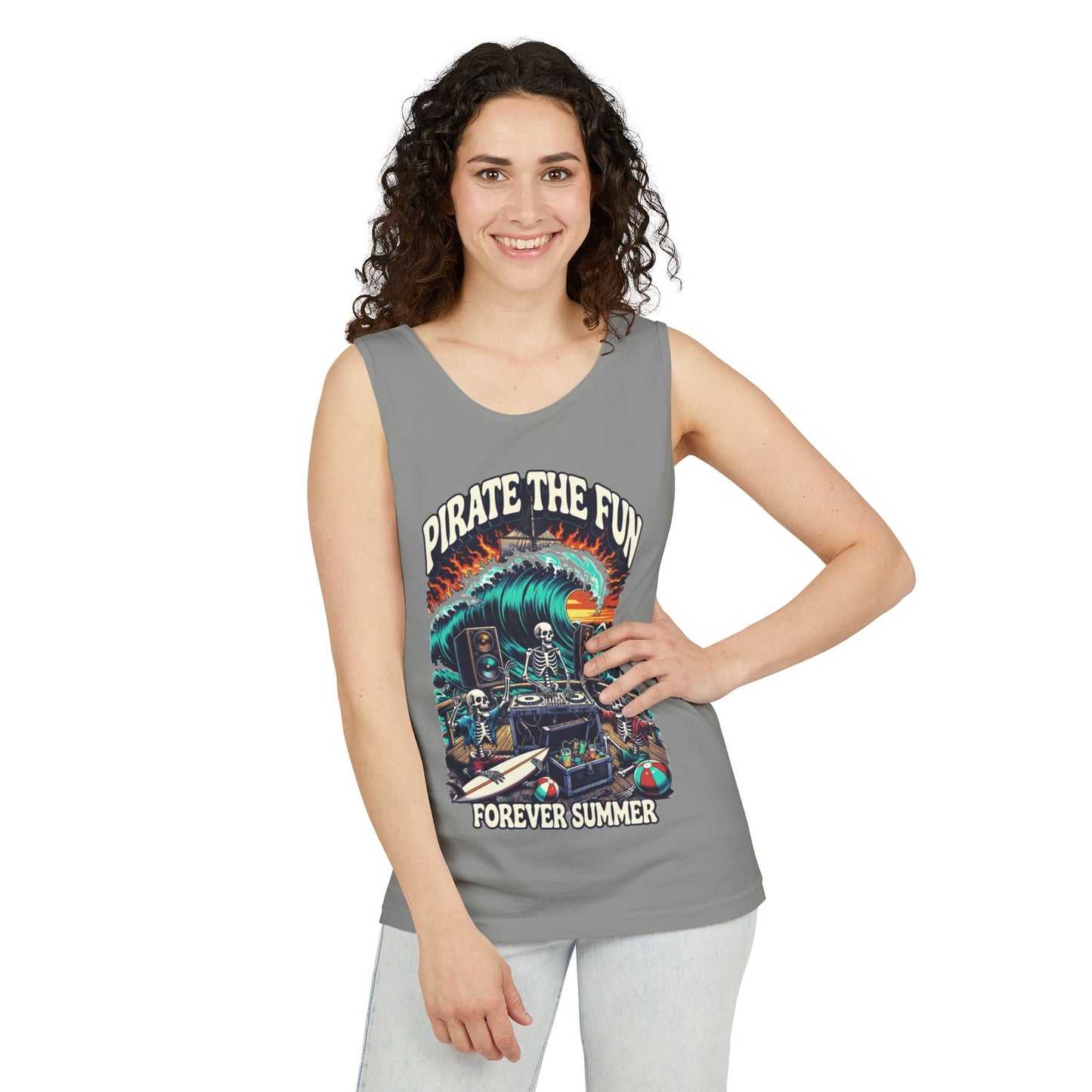 Forever Summer Tank — "Pirate the Fun / Forever Summer" Graphic Tank Top
