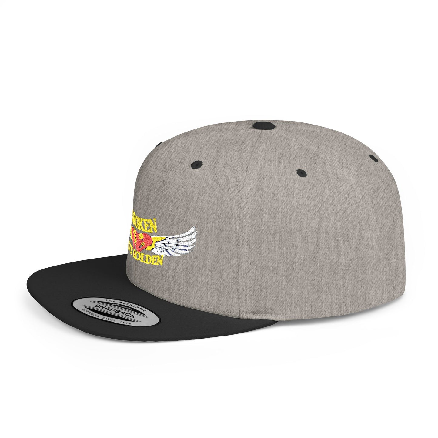 Unique Flat Bill Snapback Hat, Trendy Cap for Streetwear, Graphic Design Hat, Gift for Him, Cool Fashion Accessory
