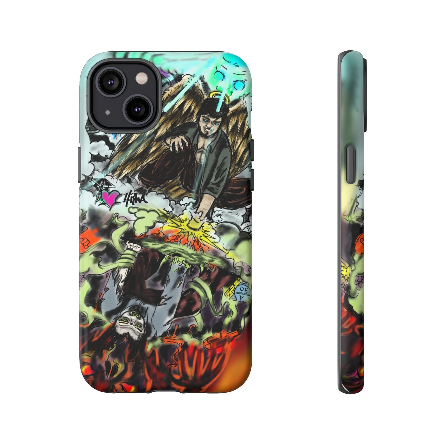 Tough Cases Phone Case, Edgy Art Phone Cover, Unique Gift for Him, Phone Accessories, Halloween Decor