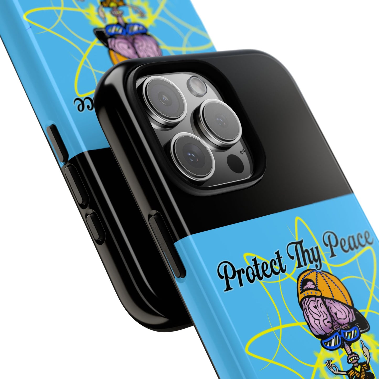 Protect Thy Peace Phone Case, Zen G Tough Case for Stress Relief, Unique Phone Accessory, Holiday Gift, Vibrant Design