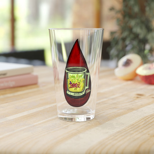 Only here for the boos Pint Glass - 16oz, Perfect for Gifts, Home Bar, Party, Coffee Enthusiasts, Mug Design, Unique Drinkware
