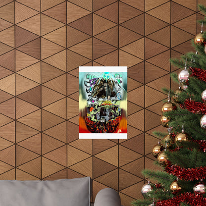 Edgy Matte Vertical Posters with Graffiti Angels, Urban Wall Art, Street Art Decor, Hip Hop Room Decor, Unique Gift for Teenagers
