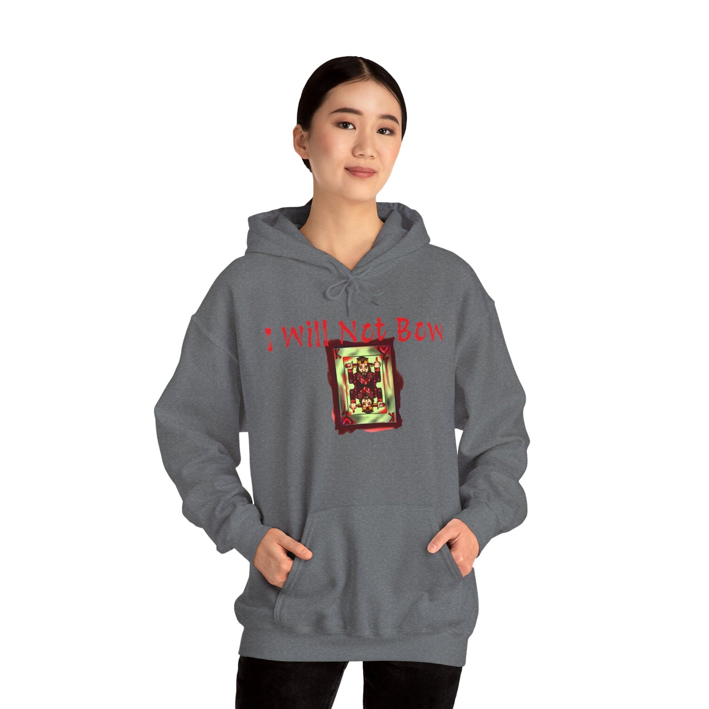 I Will Not Bow Unisex Heavy Blend™ Hooded Sweatshirt - Bold Graphic Hoodie for Empowerment and Style
